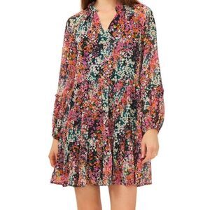 Vince Camuto Ladies Three Tier Mini Dress Black/Multi color